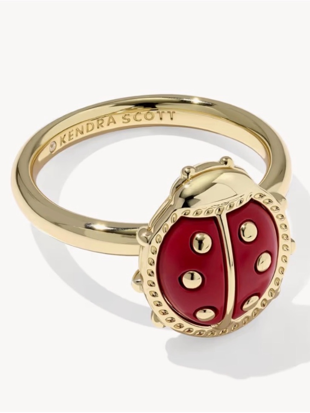 Kendra Scott Gold Tone Ring with Ladybug